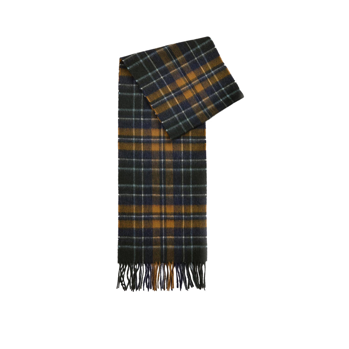Barbour NEW CHECK TARTAN SCARF, Olive