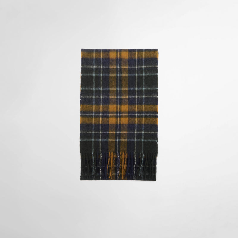 Barbour NEW CHECK TARTAN SCARF, Olive