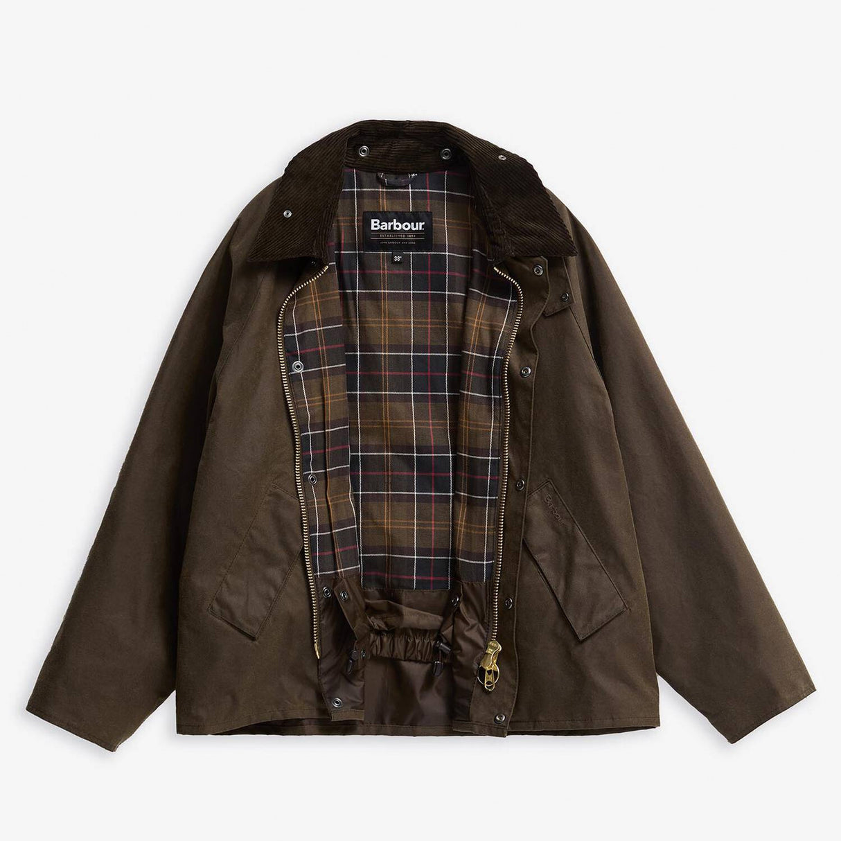 Barbour OS TRANSPORT WAX JACKET, Beech