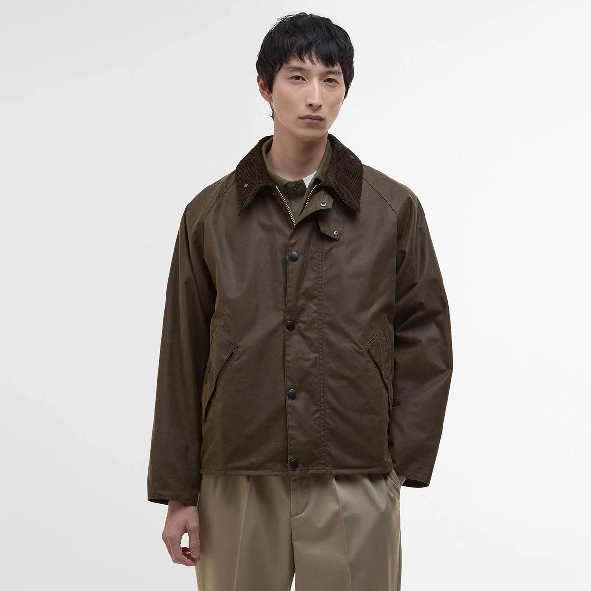 Barbour OS TRANSPORT WAX JACKET, Beech