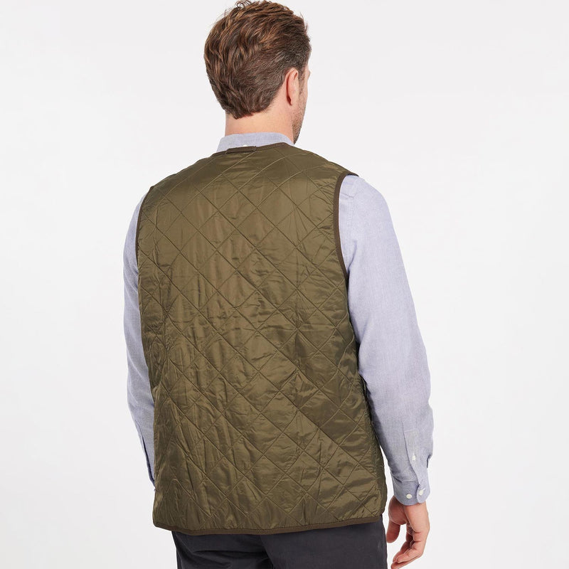 Barbour POLARQUILT WAISTCOAT/ZIP-IN LINE, Olive - Image 3