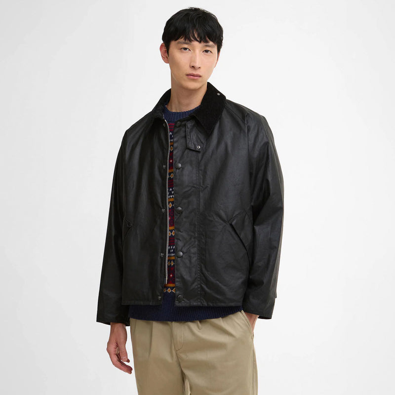 Barbour TRANSPORT WAXED JACKET, Black
