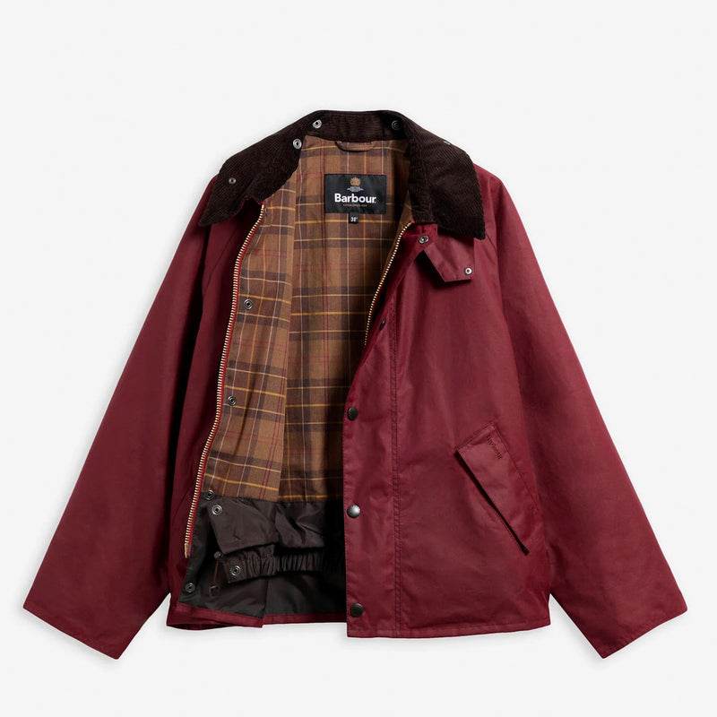 Barbour TRANSPORT WAXED JACKET, Scarlet