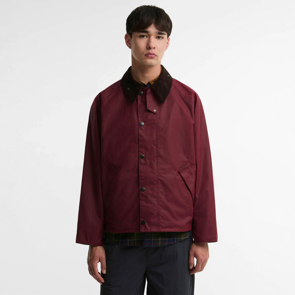 Barbour TRANSPORT WAXED JACKET, Scarlet