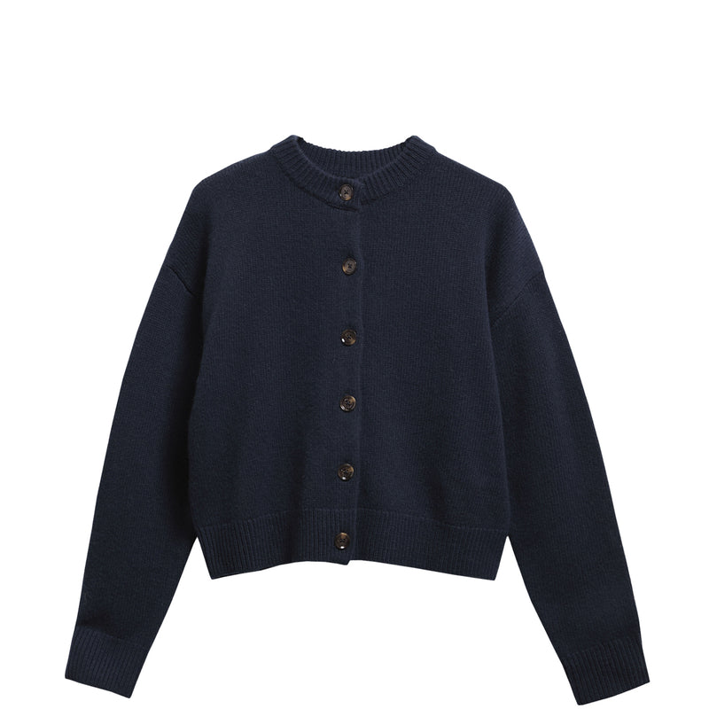 Barbour WOODHOUSE CASHMERE-BLEND CARDIGAN, Navy
