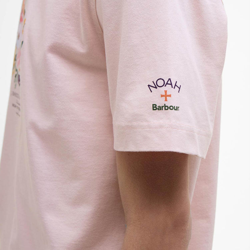 Barbour X Noah  FLORAL T-SHIRT, Chalk Pink