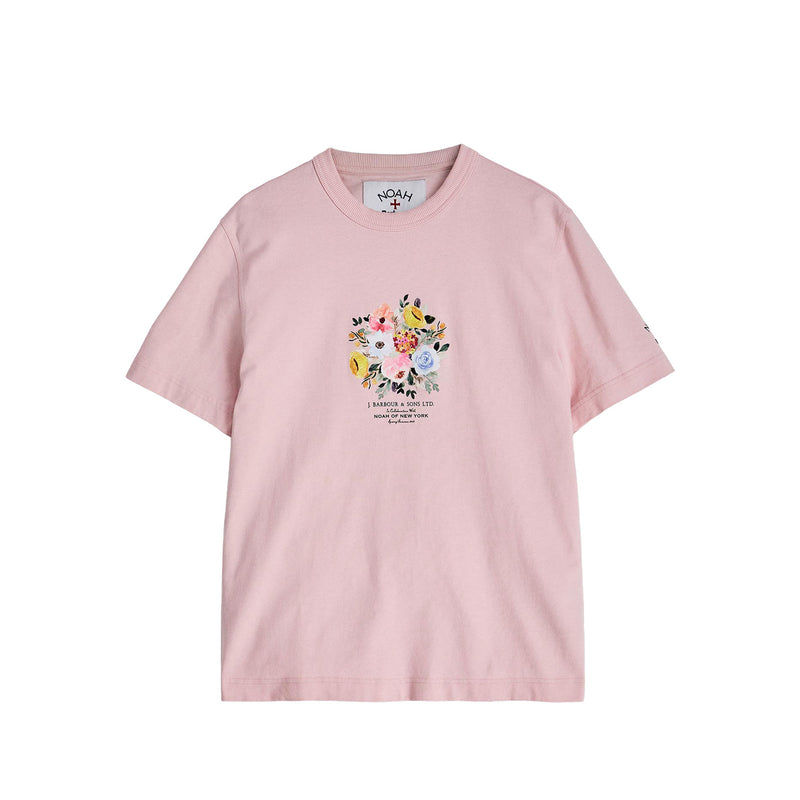Barbour X Noah  FLORAL T-SHIRT, Chalk Pink