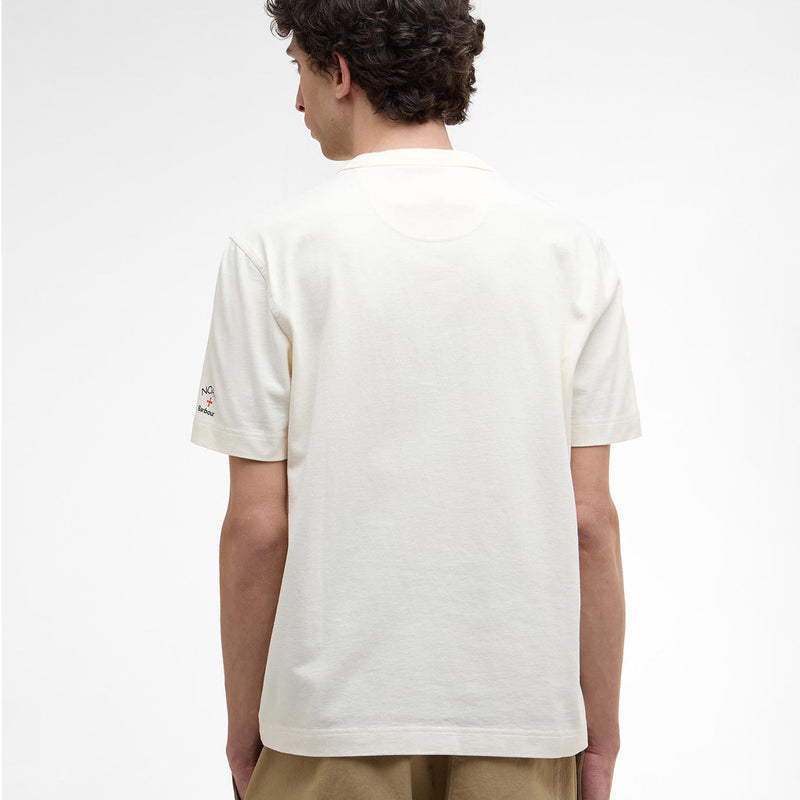 Barbour X Noah FLORAL T-SHIRT, Whisper White