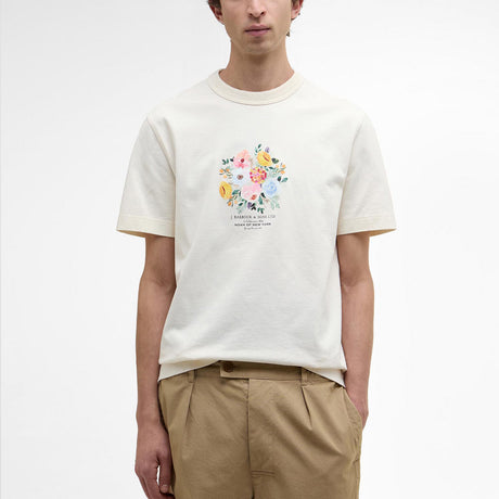 Barbour X Noah FLORAL T-SHIRT, Whisper White