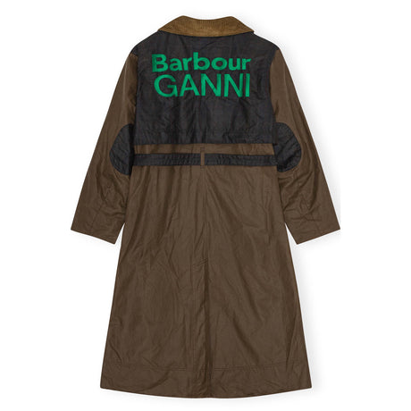 Barbour X Ganni WAX TRENCH COAT, Bark - Image 2