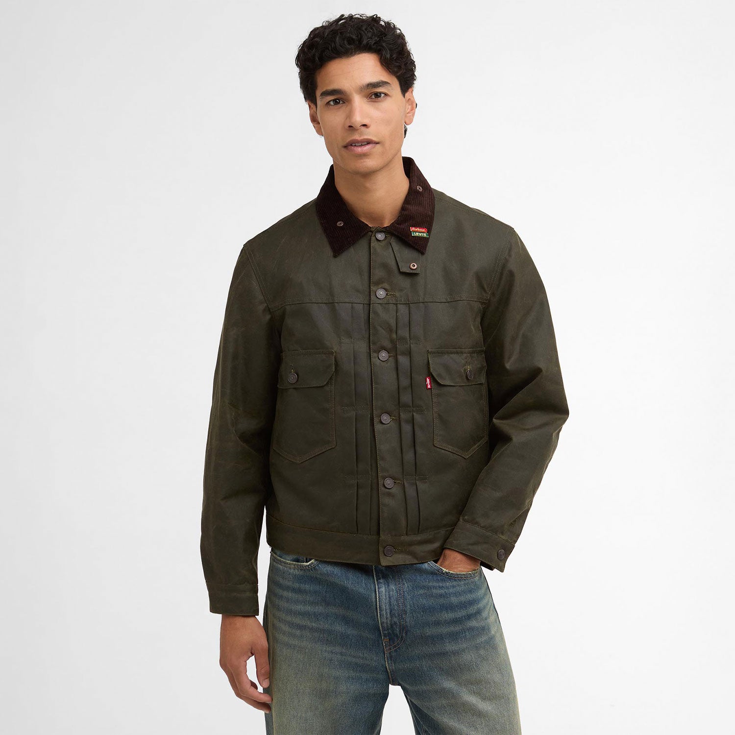 Barbour x Levi's TYPE II WAX JACKET, Archive Olive – Beamhill