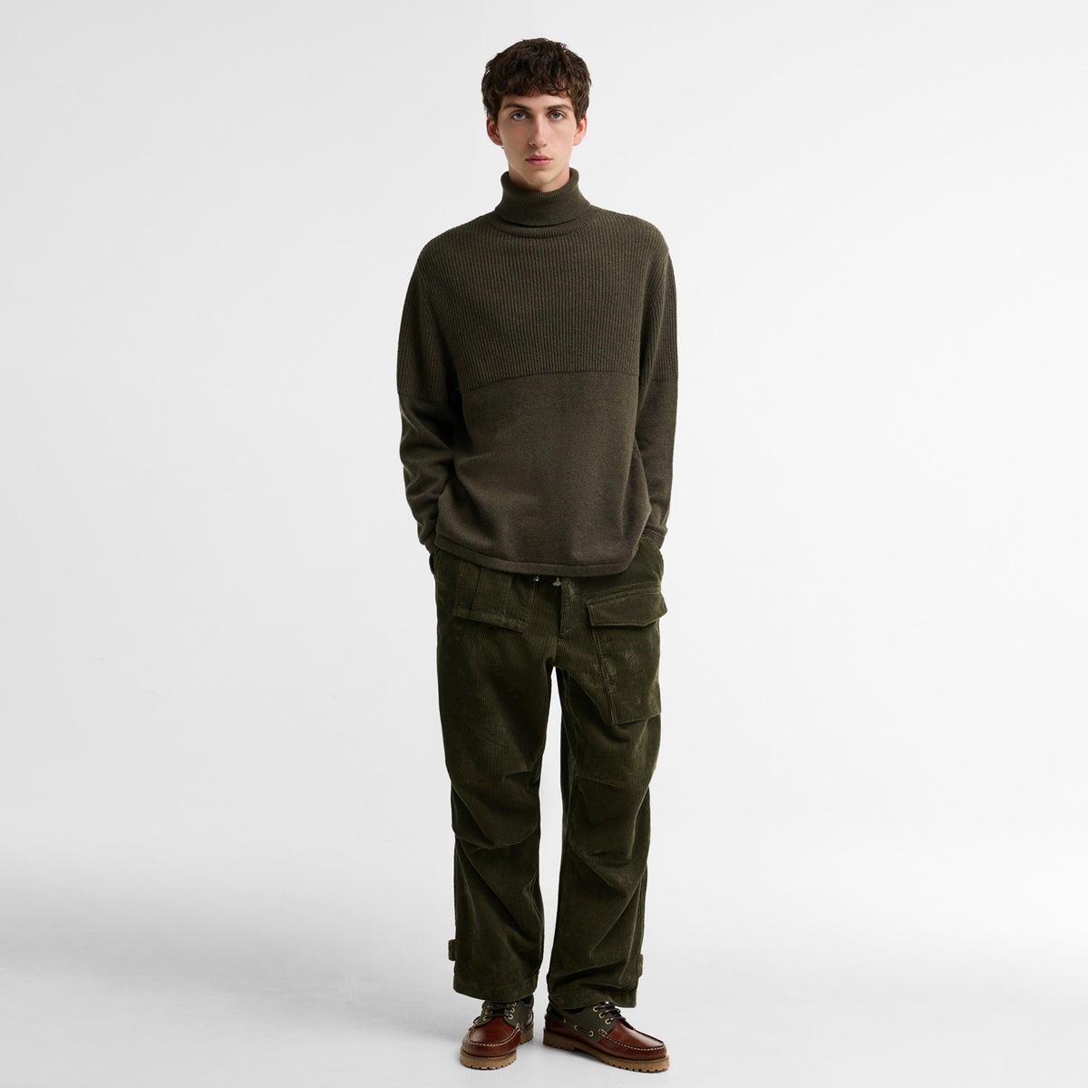 Barbour x Norbit FUNNEL NECK JUMPER, Olive
