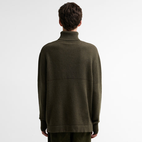 Barbour x Norbit FUNNEL NECK JUMPER, Olive