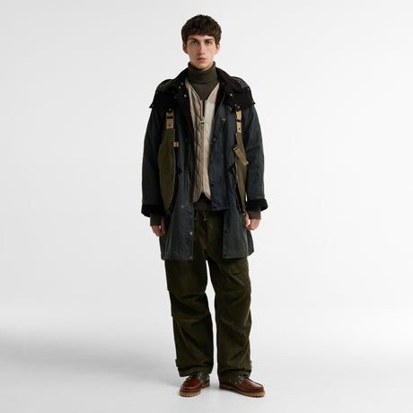 Barbour x Norbit LONG WAX JACKET, Light Sage