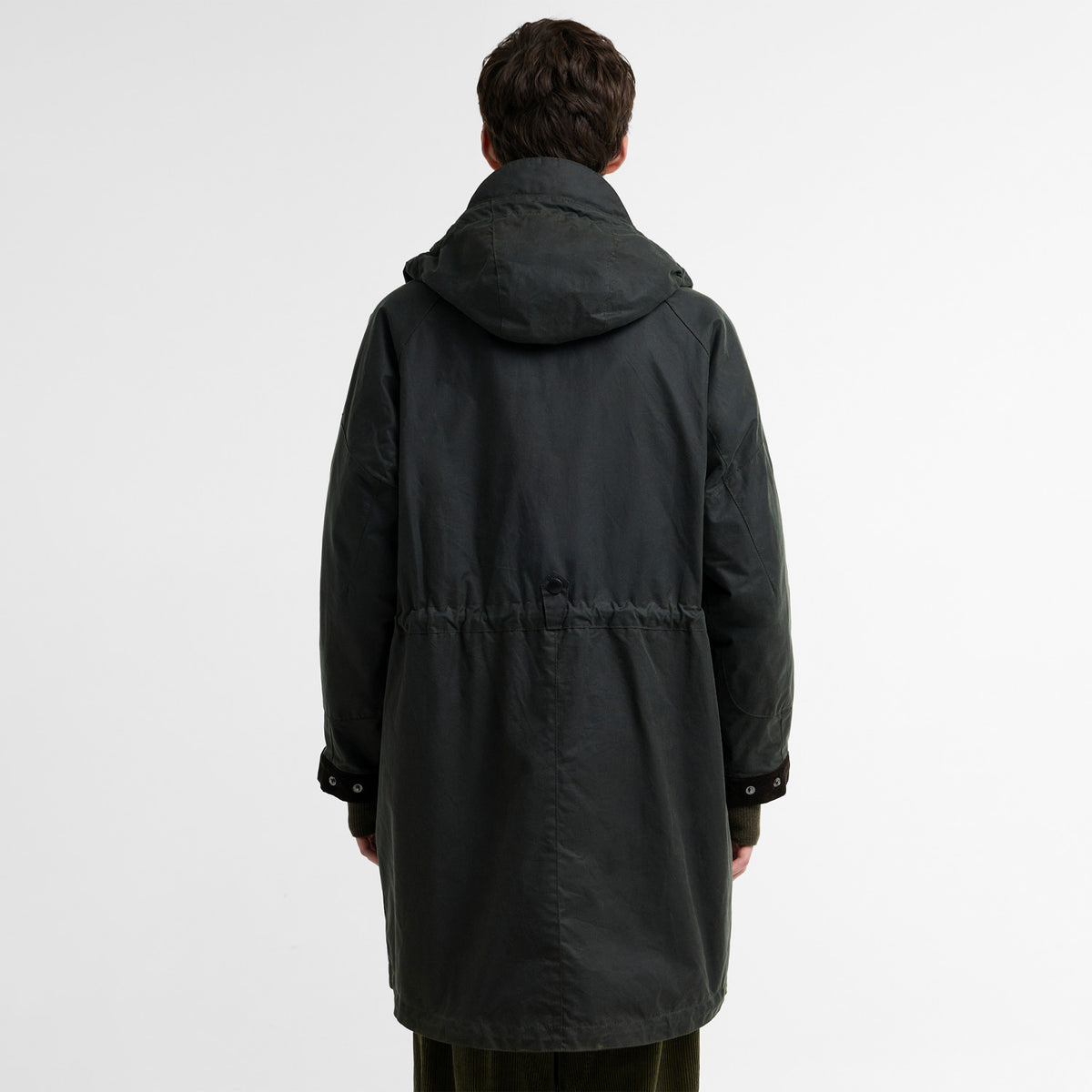 Barbour x Norbit LONG WAX JACKET, Light Sage