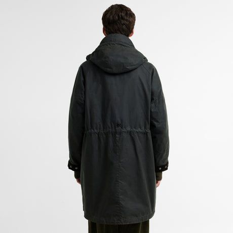 Barbour x Norbit LONG WAX JACKET, Light Sage