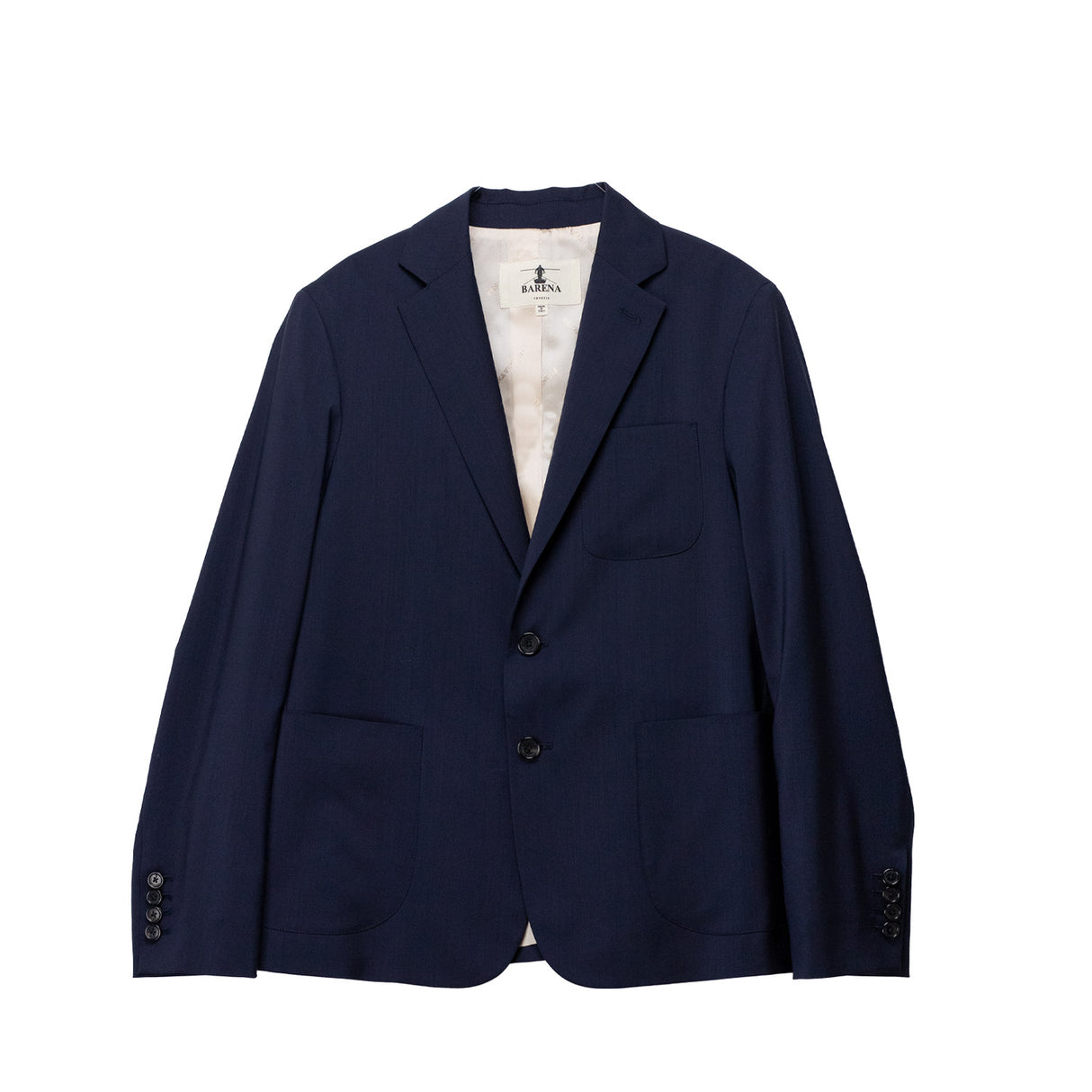 Navy blue blazer on a white background