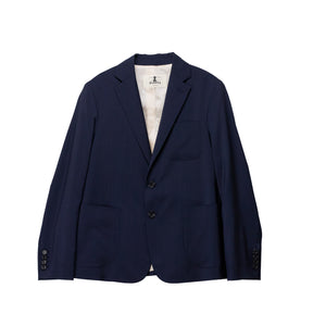 Navy blue blazer on a white background
