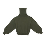 Baserange CALLA TURTLENECK, Green Brown Melange