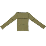 Baserange CINDER LONG SLEEVE TEE, Moss Green