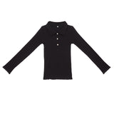 Baserange DUAL POLO LONGSLEEVE, Black