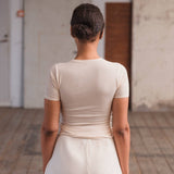 Baserange HEART SHORT SLEEVE TEE, Undyed