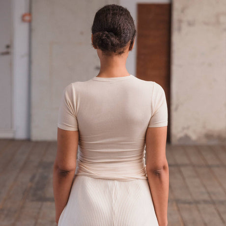 Baserange HEART SHORT SLEEVE TEE, Undyed