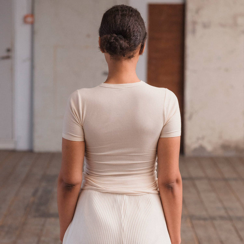 Baserange HEART SHORT SLEEVE TEE, Undyed