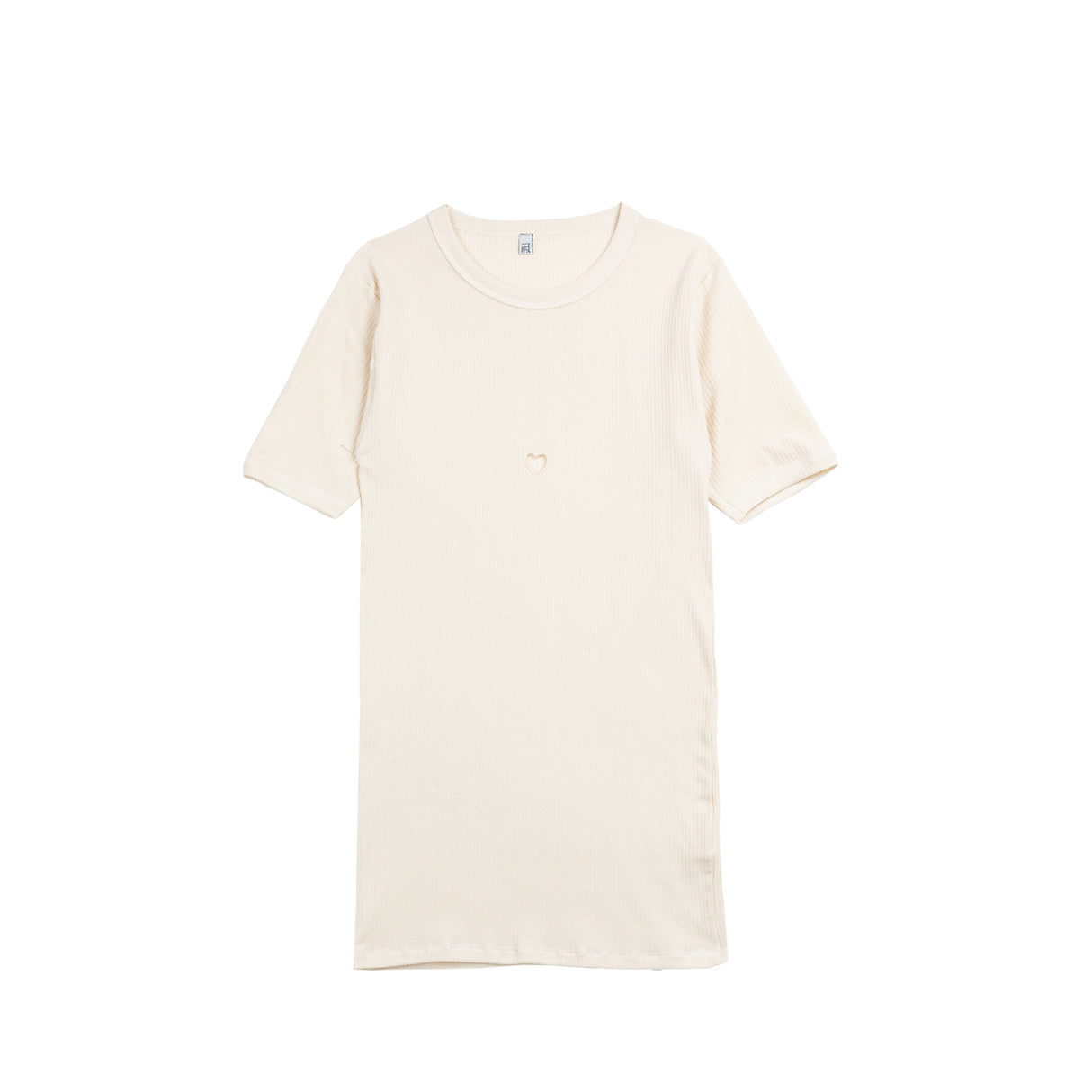 Baserange HEART SHORT SLEEVE TEE, Undyed