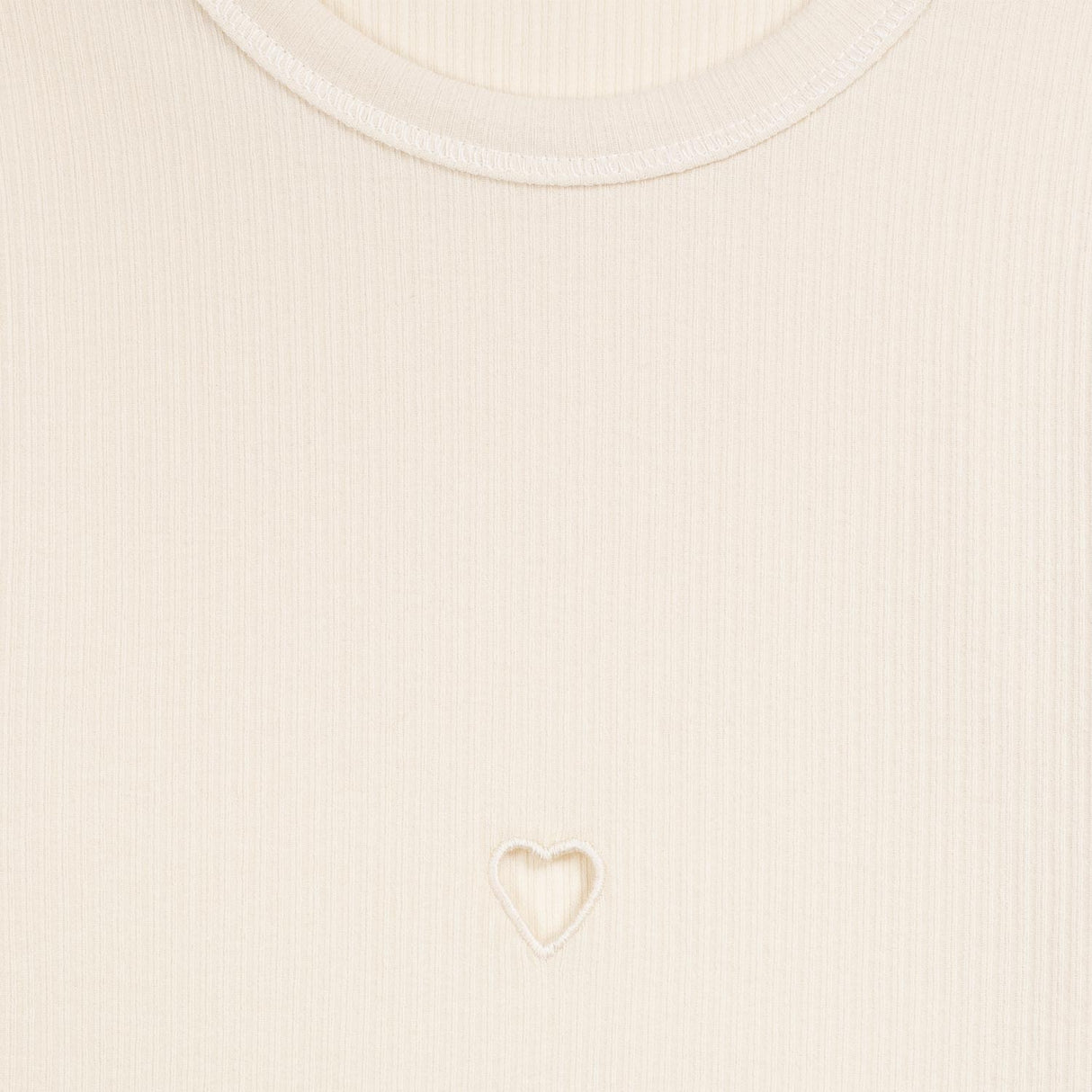 Baserange HEART SHORT SLEEVE TEE, Undyed