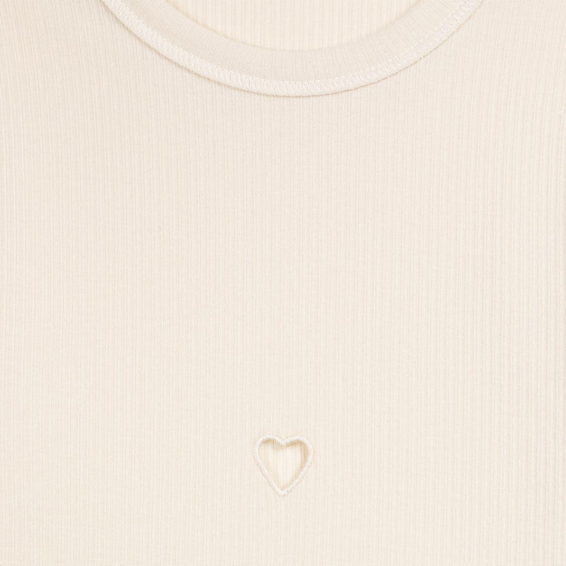 Baserange HEART SHORT SLEEVE TEE, Undyed