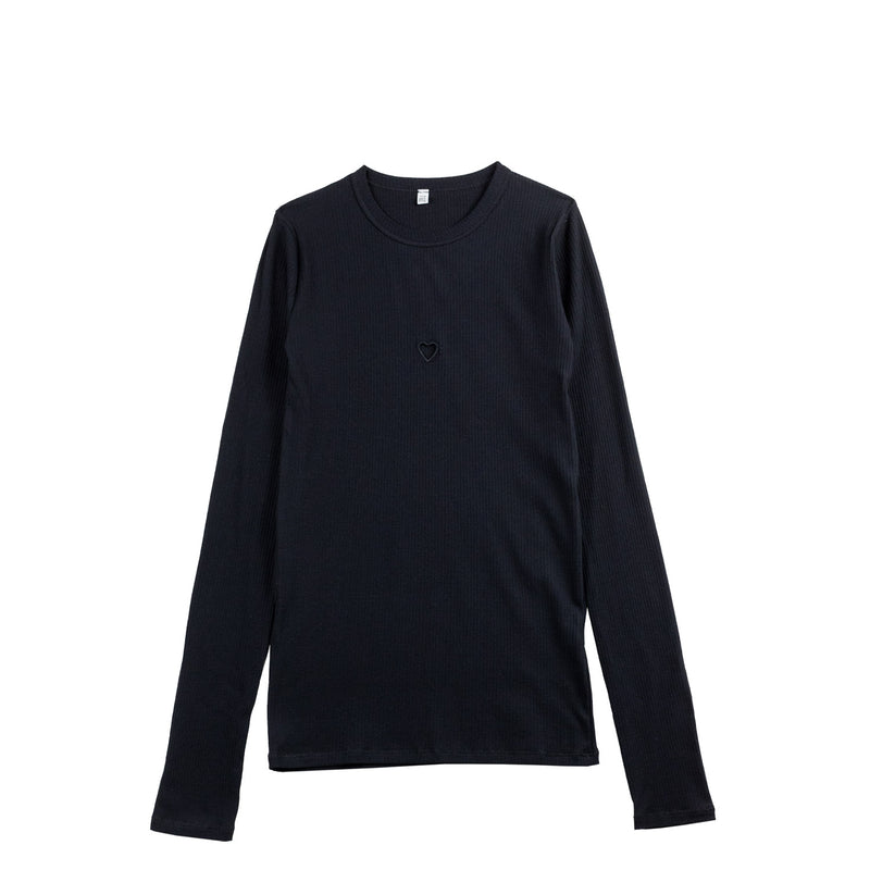 Baserange HEART LONG SLEEVE TEE, Black