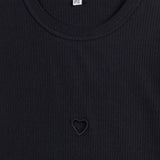 Baserange HEART LONG SLEEVE TEE, Black