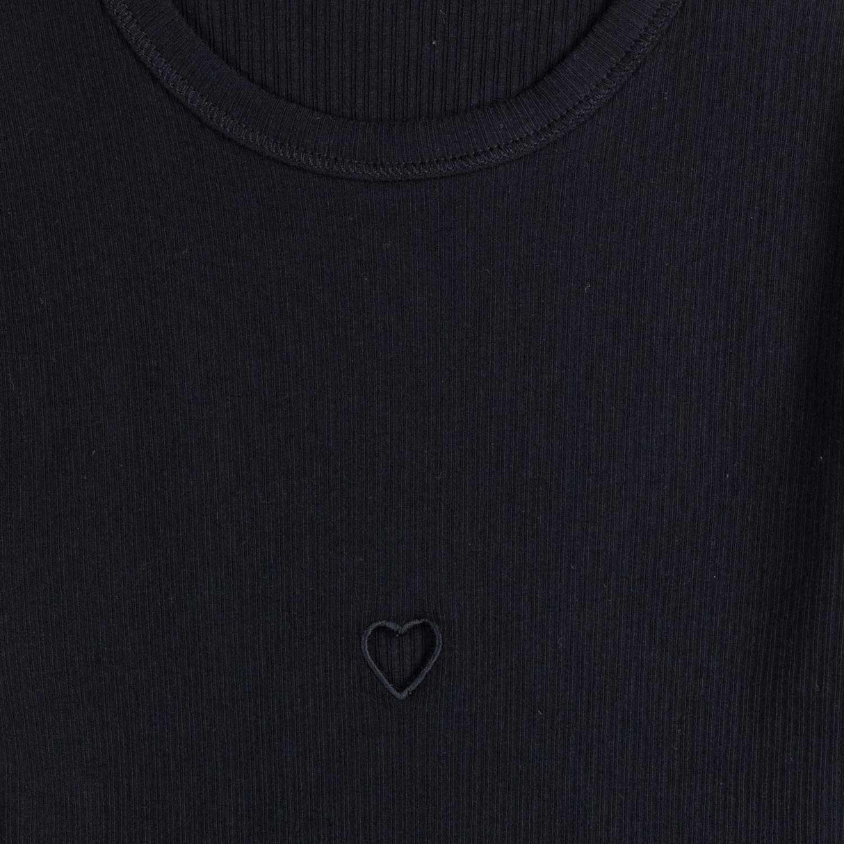 Baserange HEART SHORT SLEEVE TEE, Black