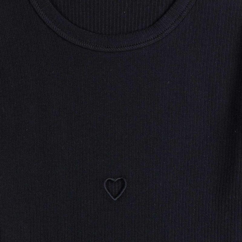 Baserange HEART SHORT SLEEVE TEE, Black