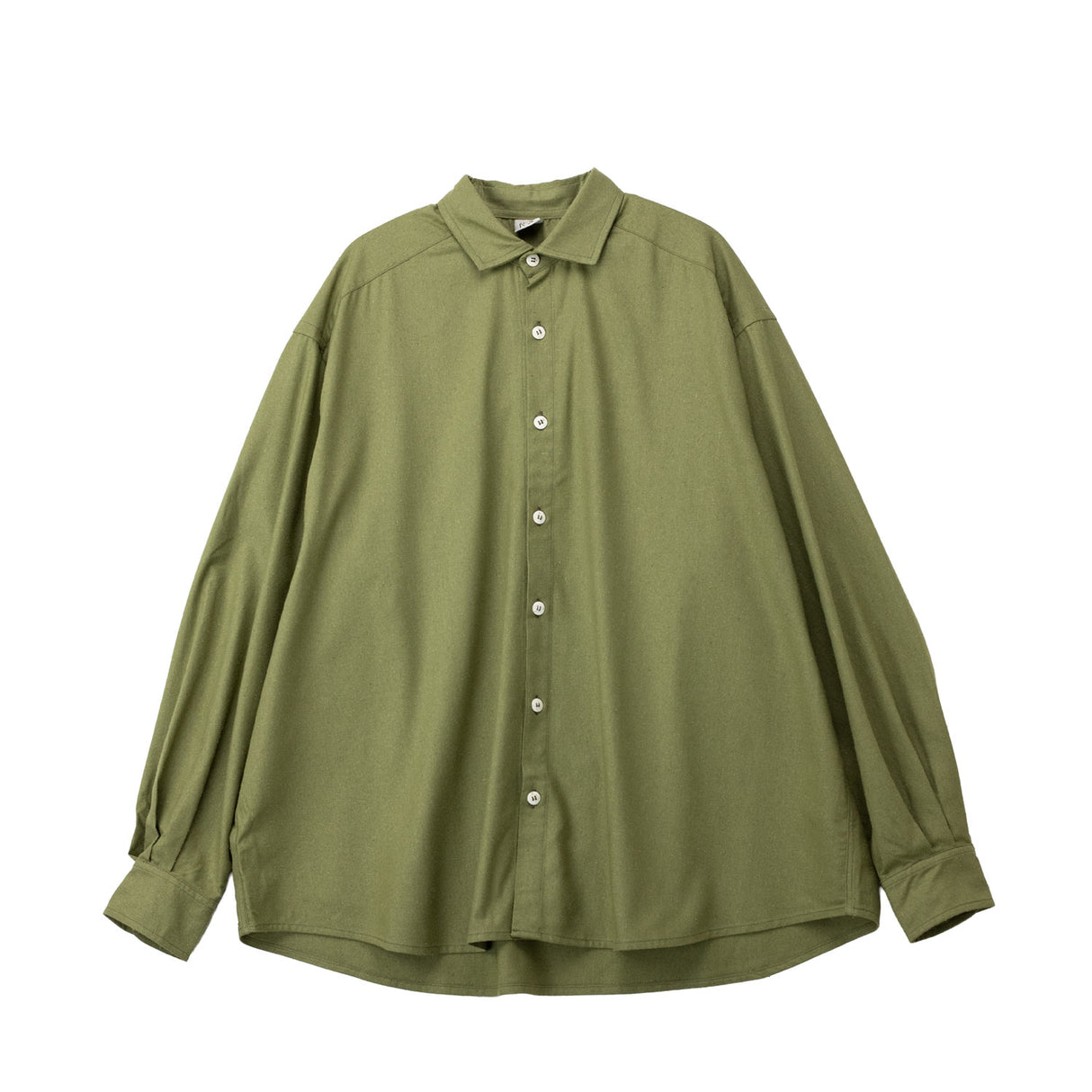 Green shirt on a white background