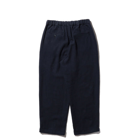 Beams+ 2 PLEATS RELAX TROUSERS LINEN COTTON, Navy