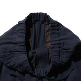 Beams+ 2 PLEATS RELAX TROUSERS LINEN COTTON, Navy