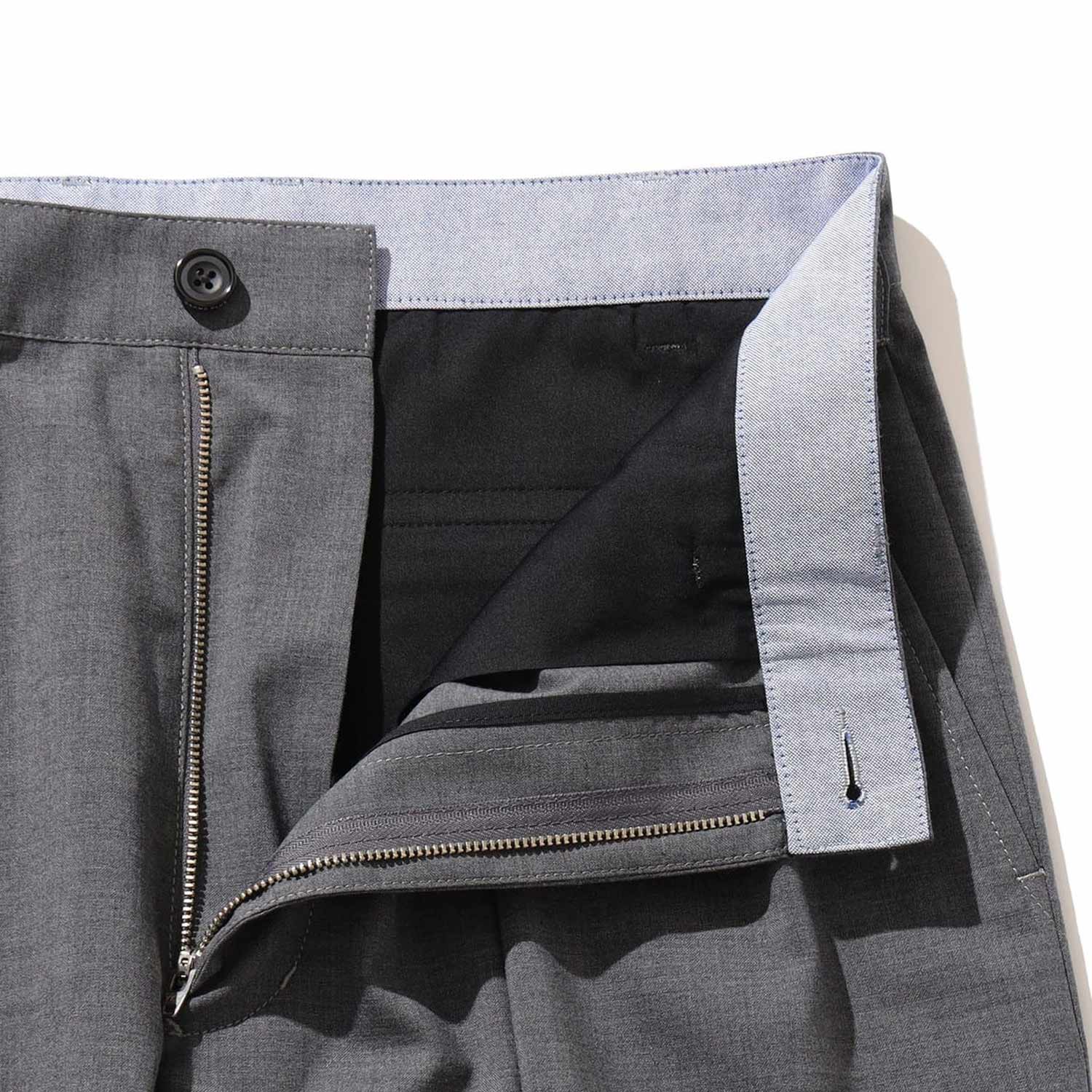 Beams+ 2 PLEATS WOOL TROPICAL, Grey – Beamhill