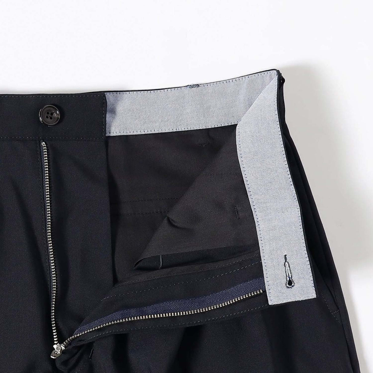 Beams+ 2 PLEATS WOOL TROPICAL, Dark Navy