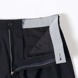 Beams+ 2 PLEATS WOOL TROPICAL, Dark Navy