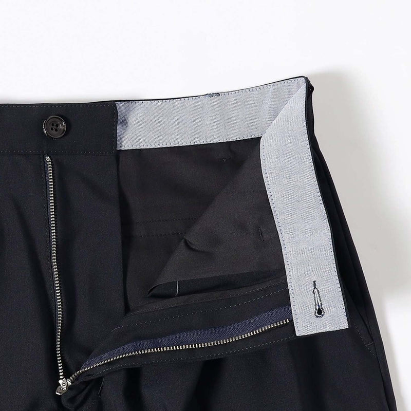 Beams+ 2 PLEATS WOOL TROPICAL, Dark Navy