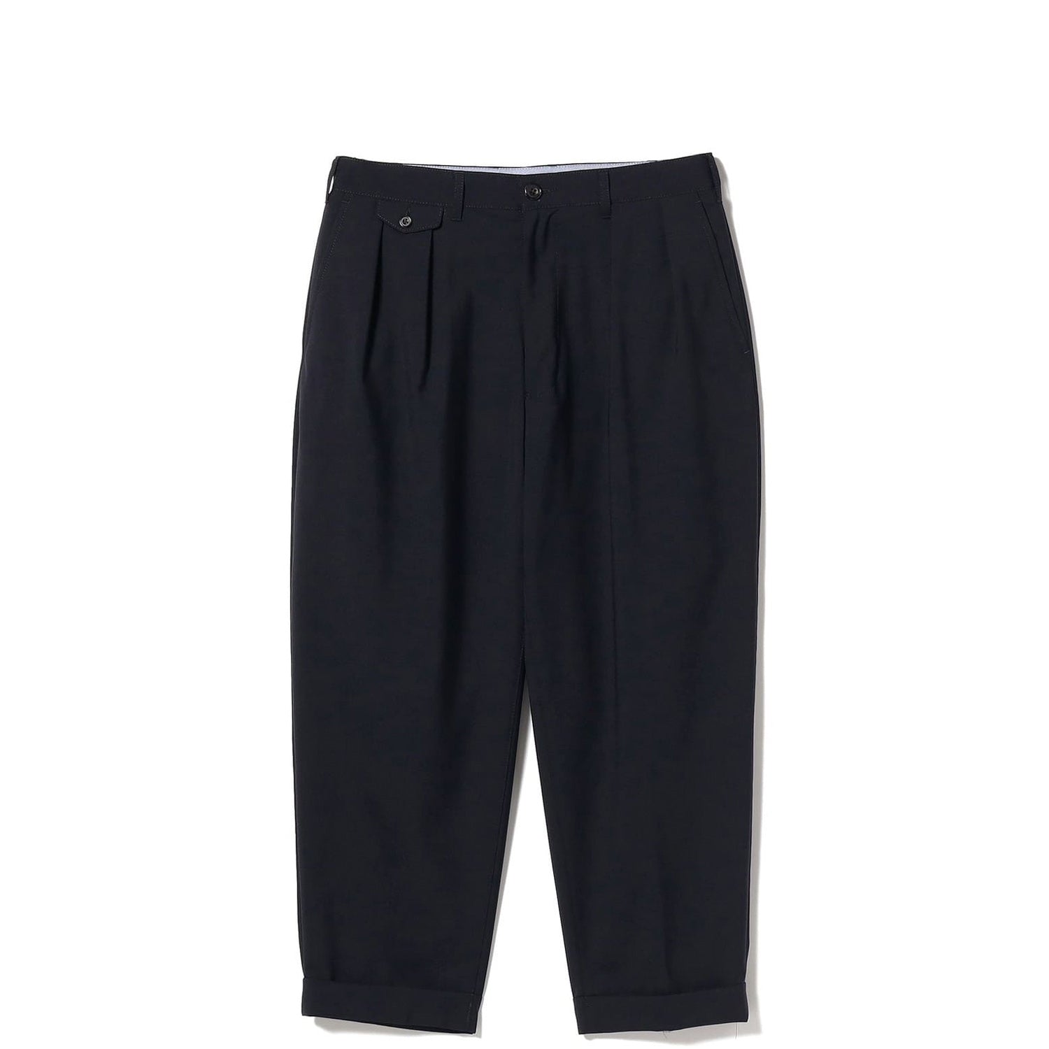 Beams+ 2 PLEATS WOOL TROPICAL, Dark Navy – Beamhill