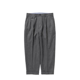 Beams+ 2PLEATS FLANNEL PANTS, Grey
