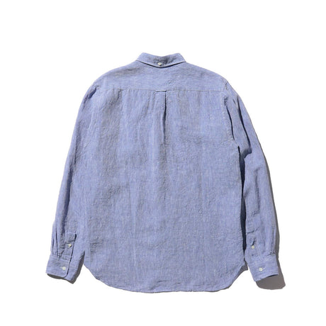 Beams+ B.D. 1/40 LINEN CHAMBRAY, Blue