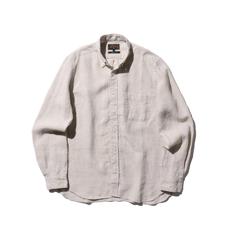 Beams+ B.D. 1/40 LINEN CHAMBRAY, Natural