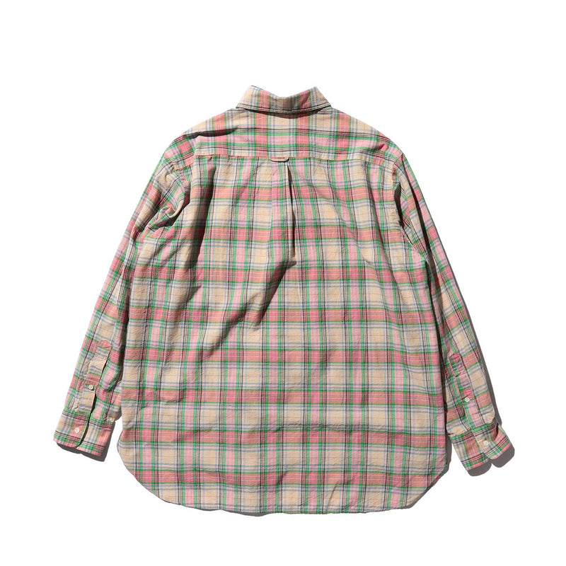 Beams+ B.D. CLASSIC-FIT MADRAS, Pink