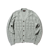 Beams+ CARDIGAN DIAMOND MESH, Sax
