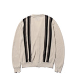 Beams+ CARDIGAN STRIPE, Beige