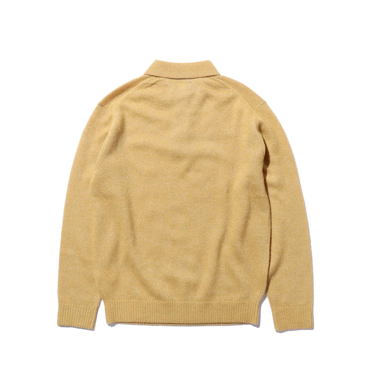 Beams+ KNIT POLO 9G WOOL SILK SHAGGY YAR, Gold